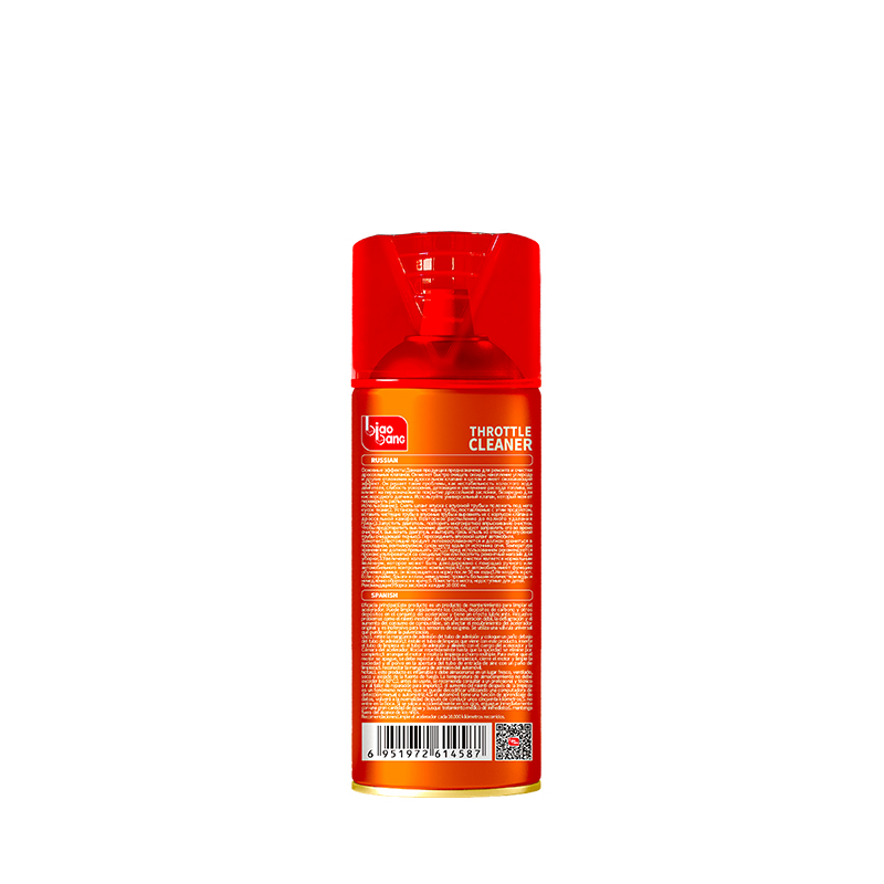 Biaobang Throttle Cleaner Back Label with Usage Instructions