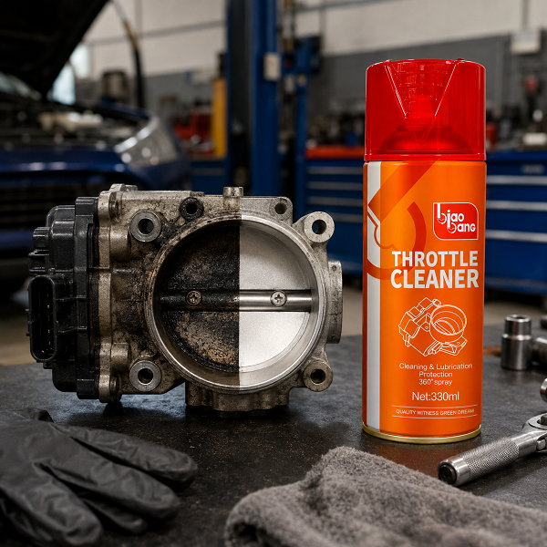 Biao Bang Throttle Cleaner Before and After Carbon Deposit Removal