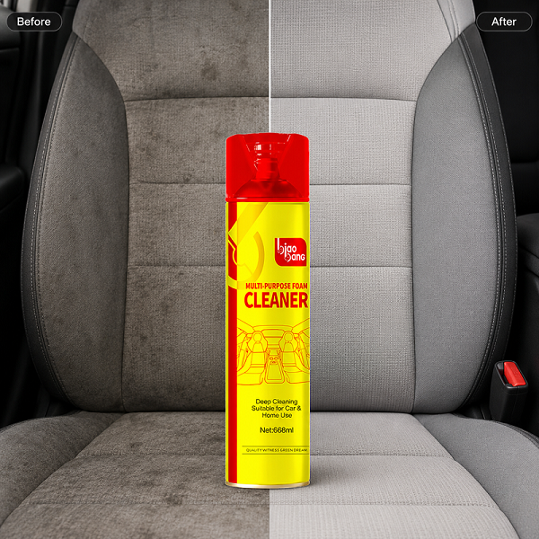 Biao Bang Multi-Purpose Foam Cleaner Before and After Seat Cleaning