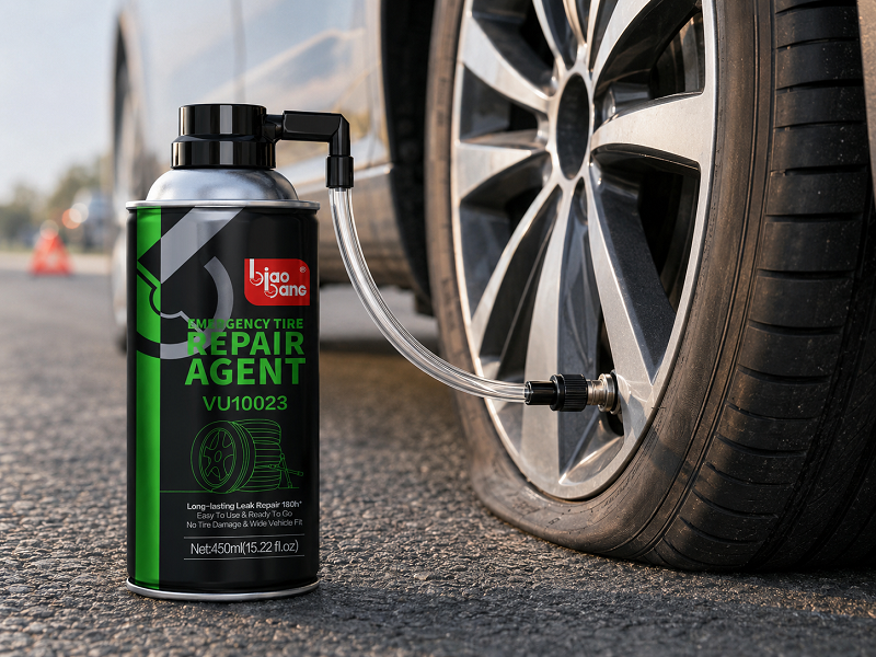 Biao Bang Emergency Tire Repair Agent VU10023 In Use On Car Wheel